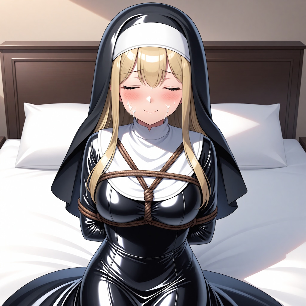 黒エナメルシスター緊縛ぶっかけ