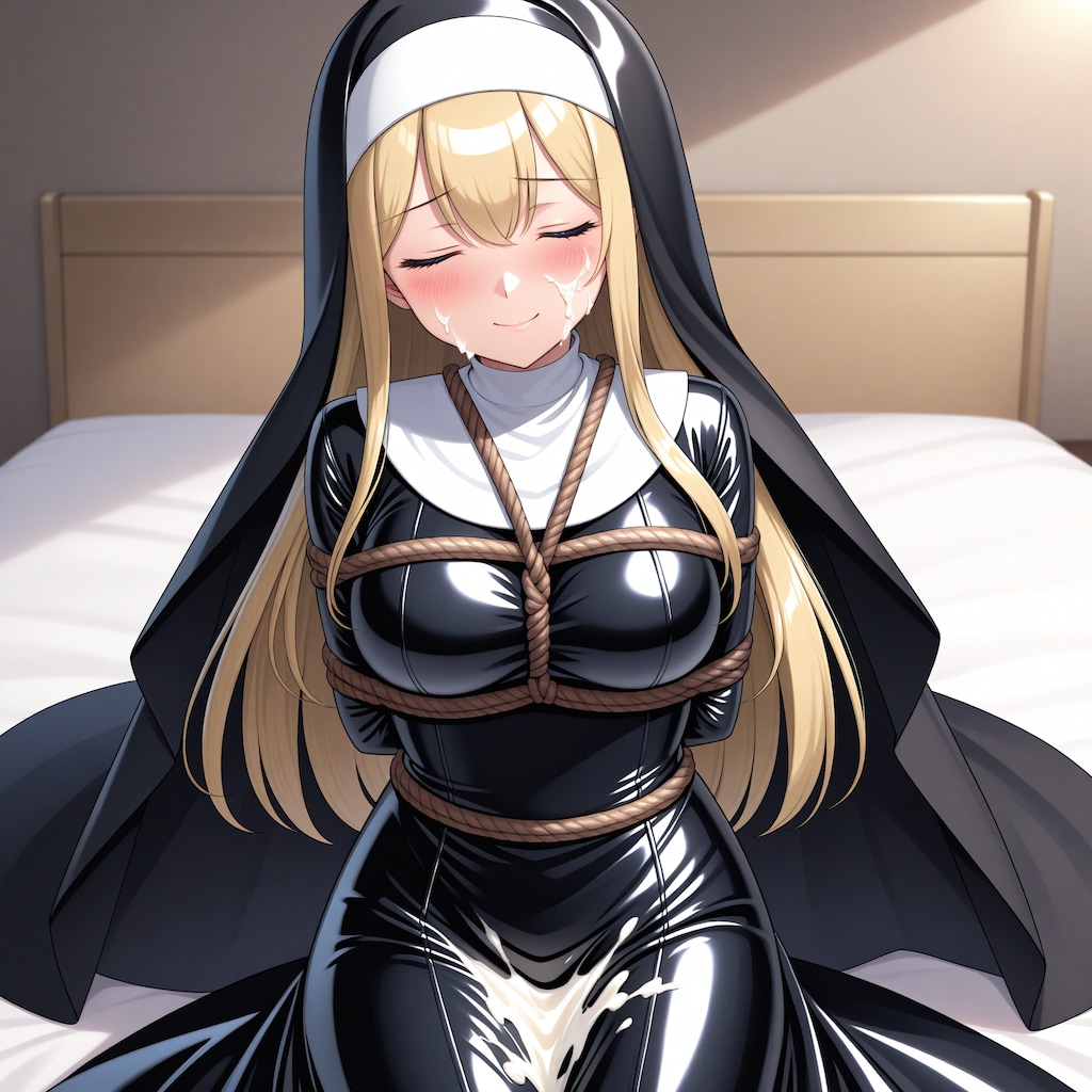 黒エナメルシスター緊縛ぶっかけ