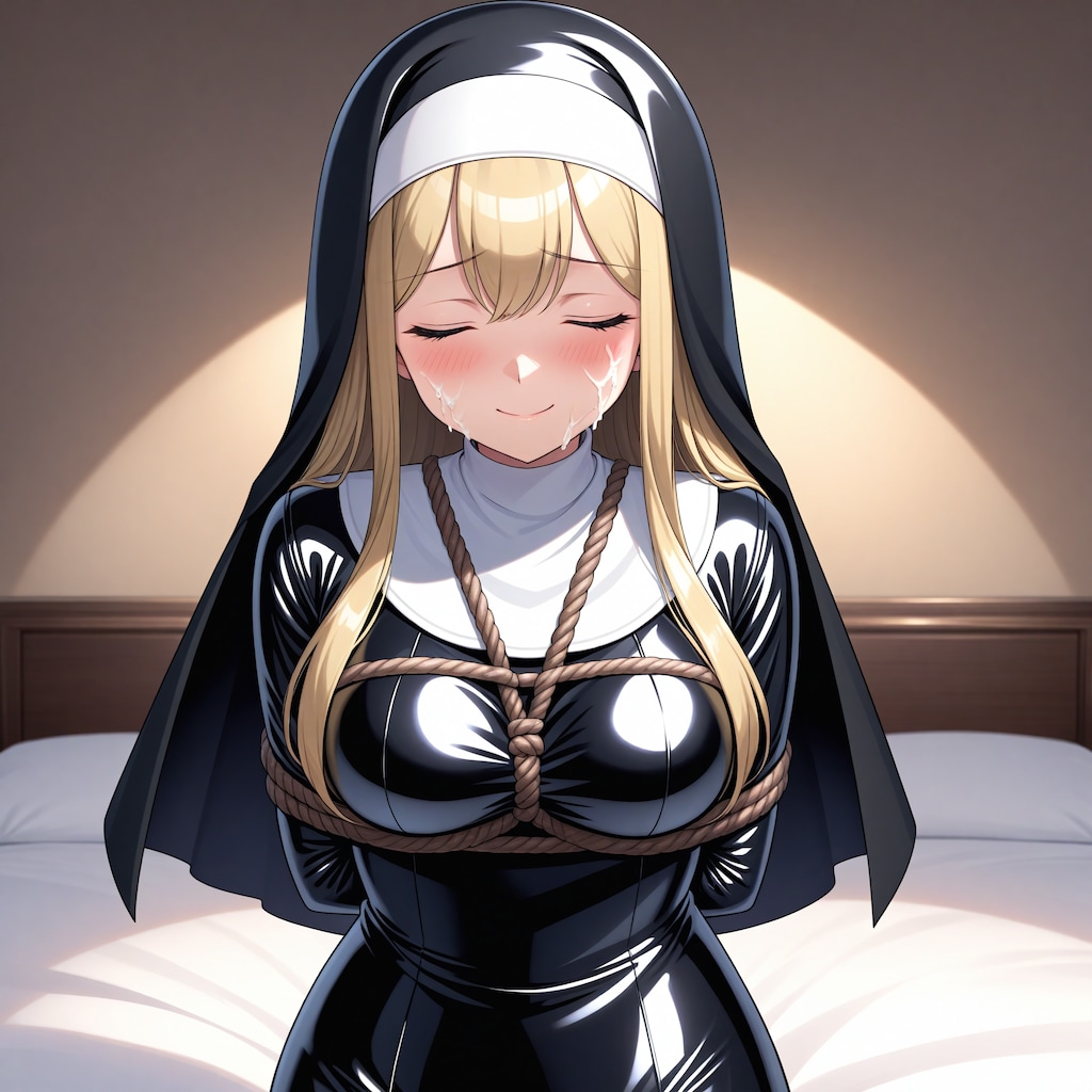 黒エナメルシスター緊縛ぶっかけ