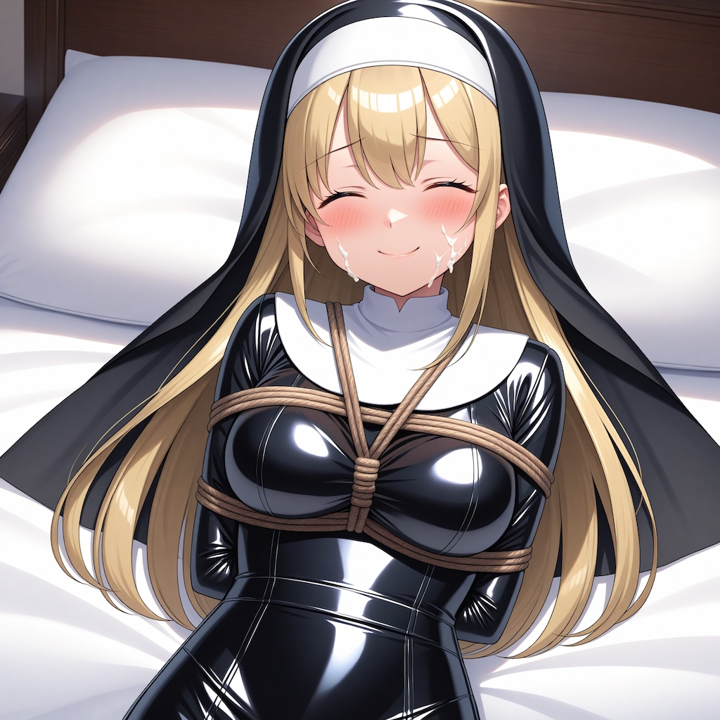 黒エナメルシスター緊縛ぶっかけ