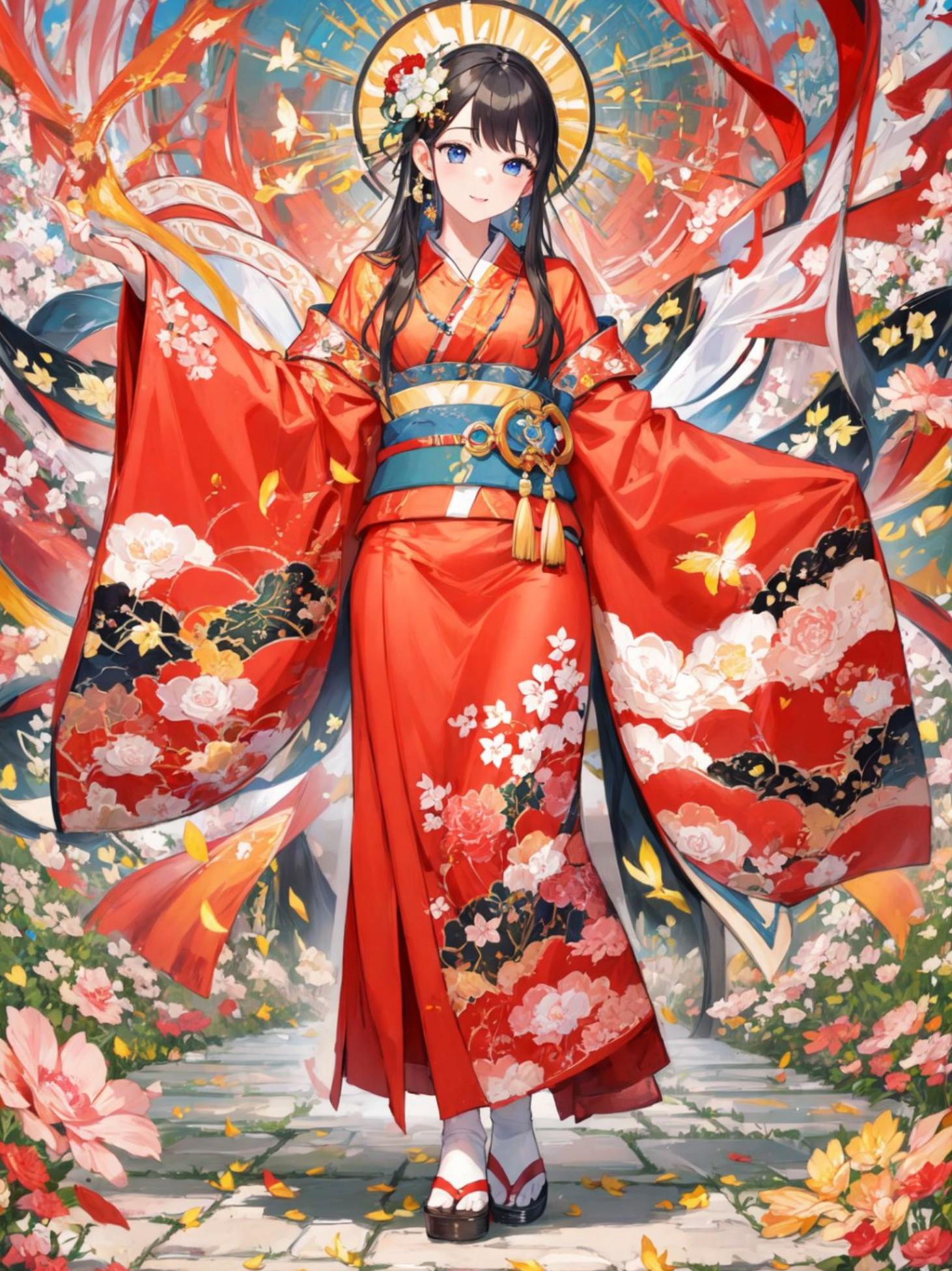 着物姿の黒髪ちゃん | の人気AIイラスト・グラビア