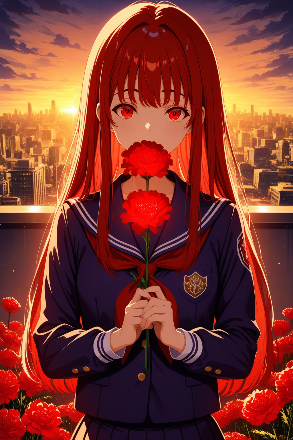 カーネーションと赤髪ちゃん