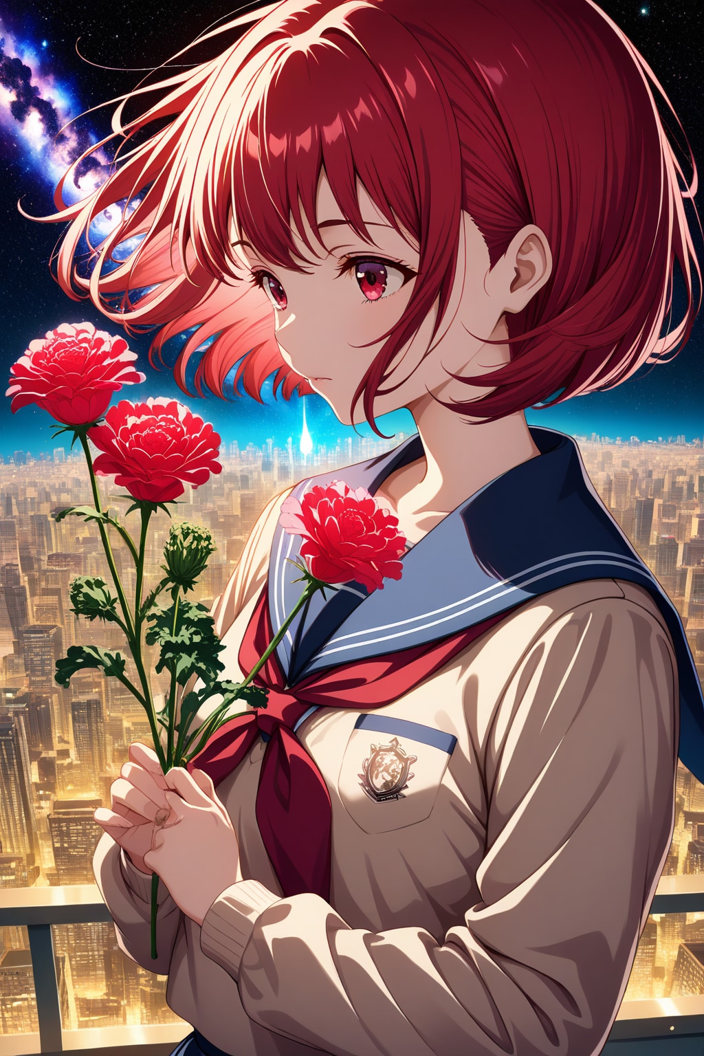 カーネーションと赤髪ちゃん