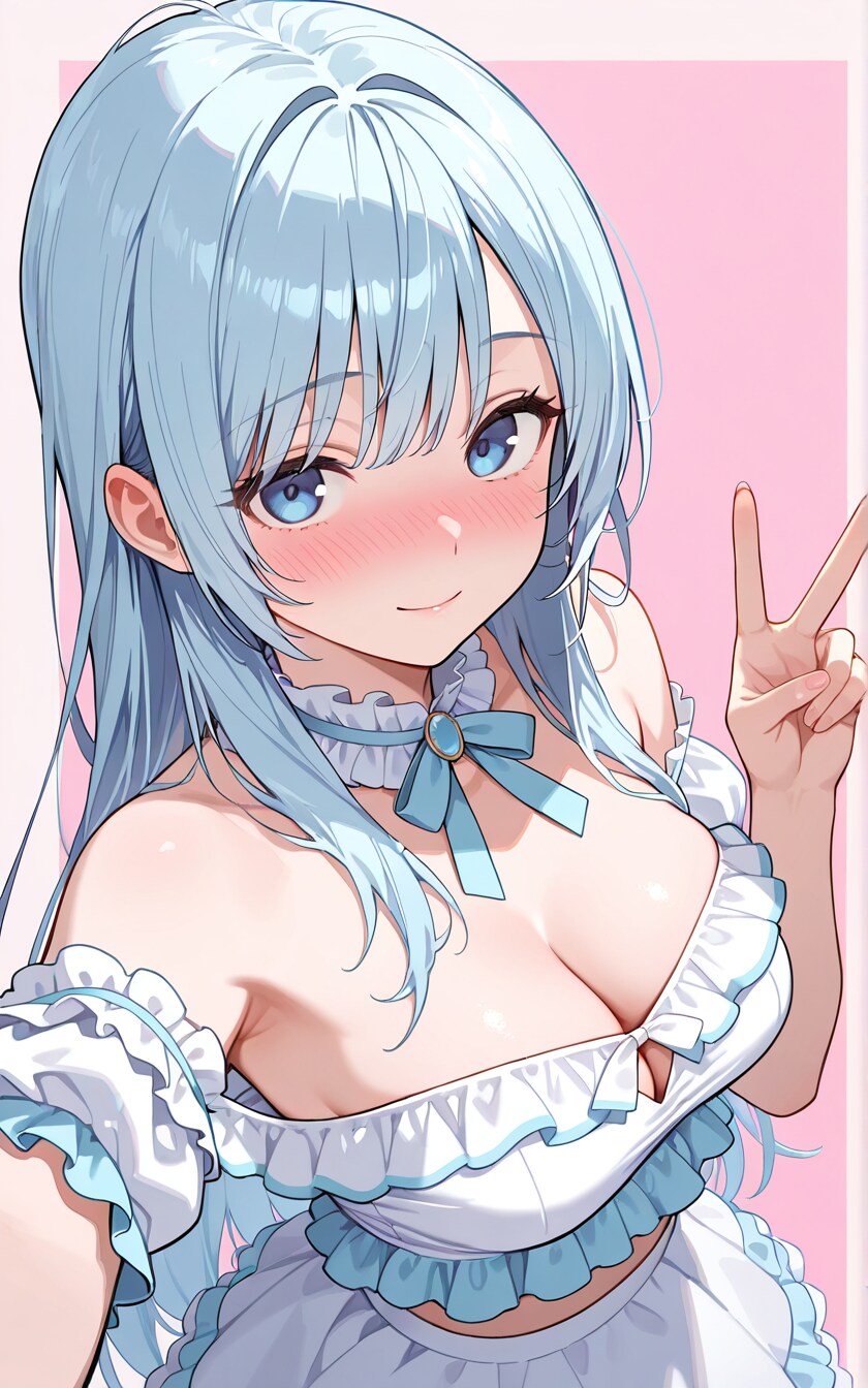 アイドルのキメ顔自撮り