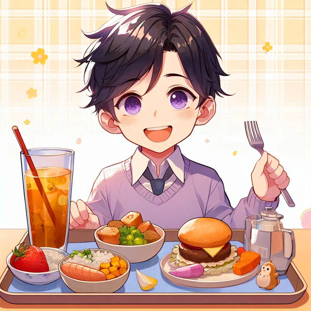 お子様ランチと、黒髪短髪男性♪その2(10枚)