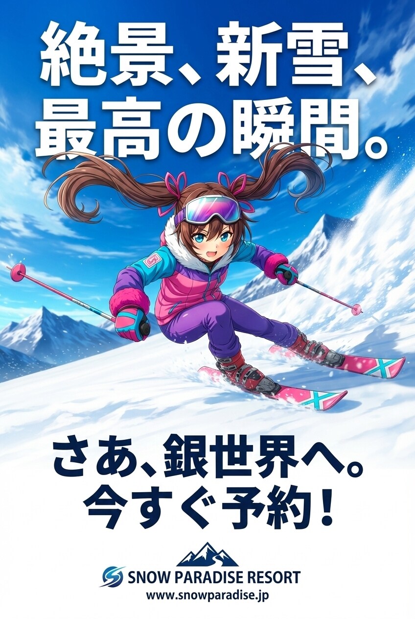 スキー場の広告