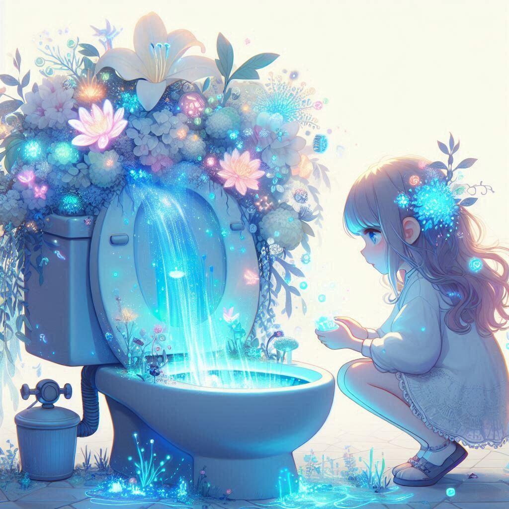 トイレにさし花を