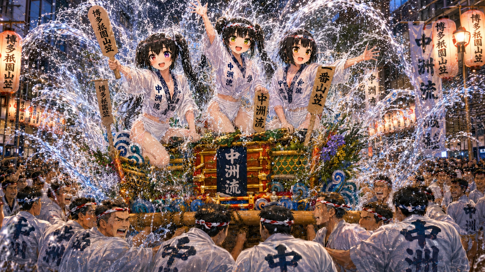 博多祇園山笠の夜祭り