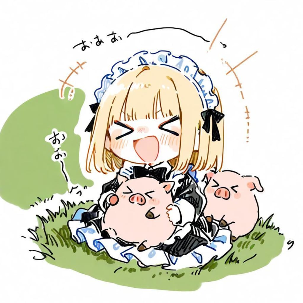 ( >ω<)豚さんおいでやでぇー✨ 🐷