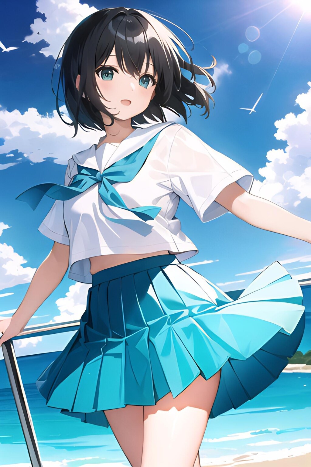 朝焼けを艦と共に
