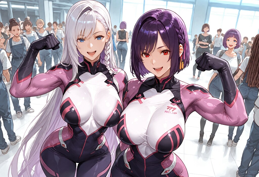 コスプレイベント会場でのおねいさんたち。