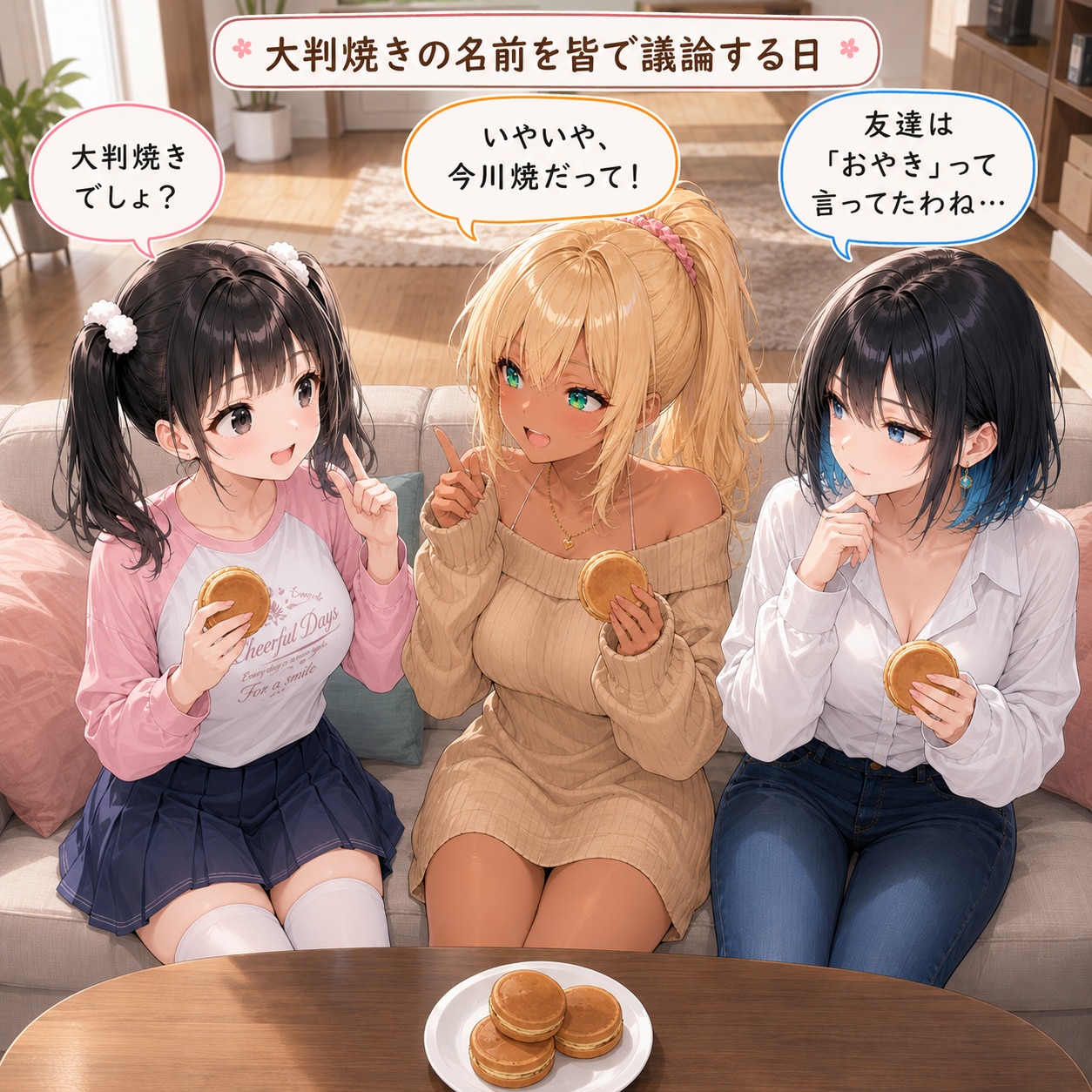 今日は大判焼きの名前を皆で議論する日だよ〜♪