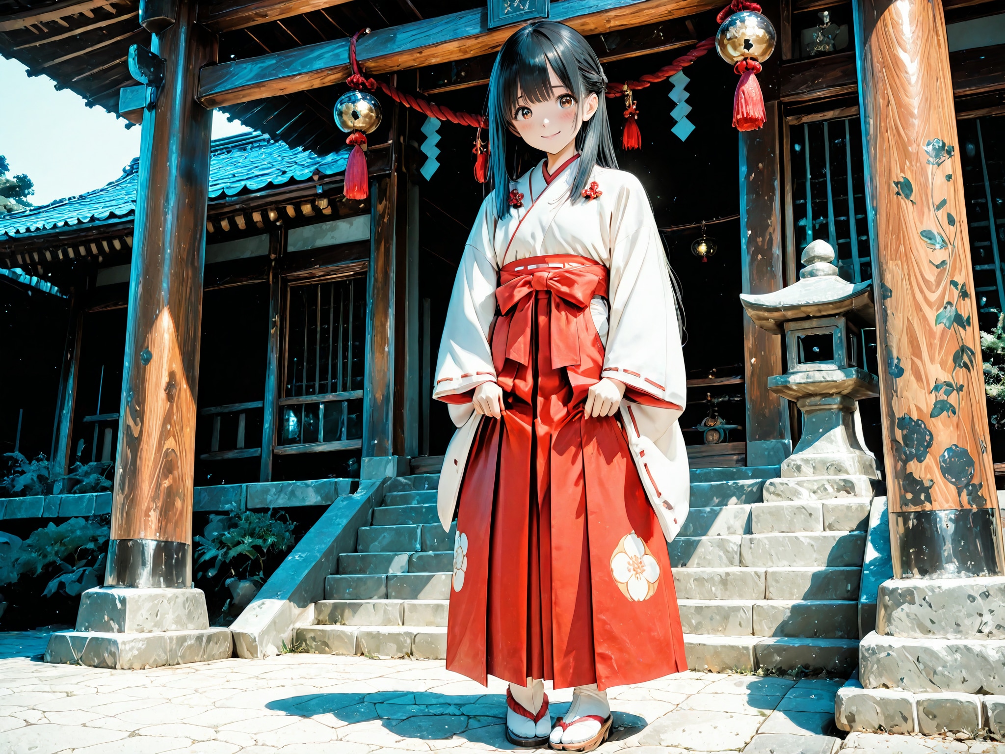 仕事初めに巫女さん | の人気AIイラスト・グラビア