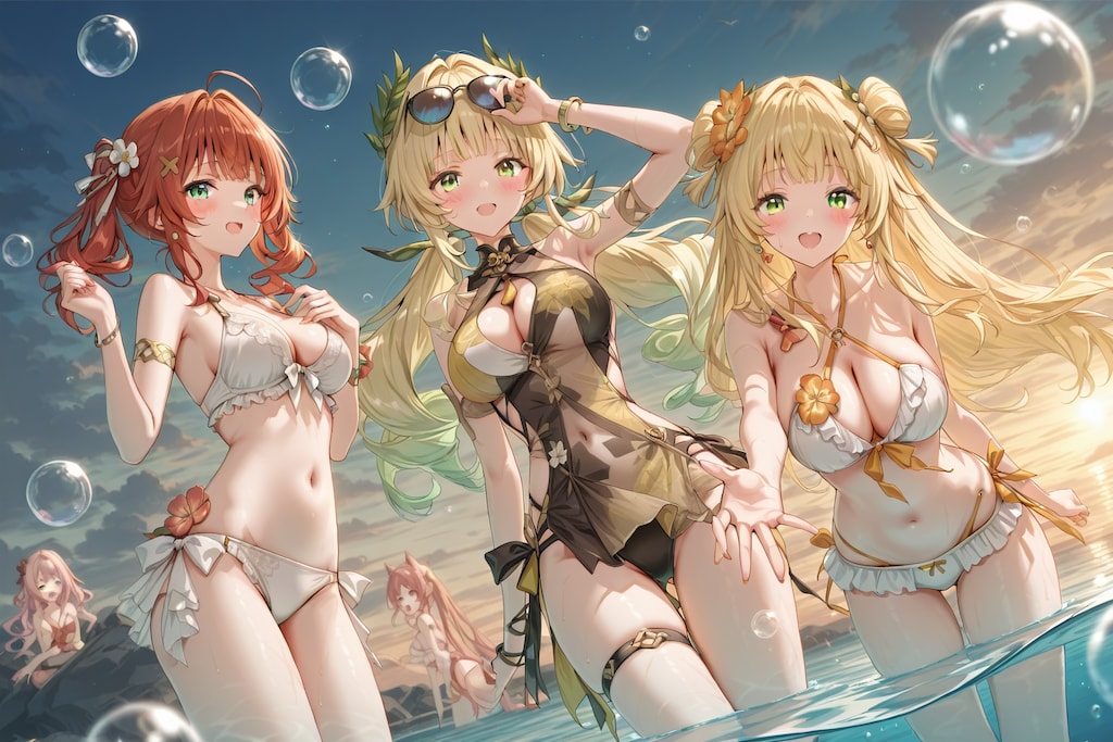 泡と水着