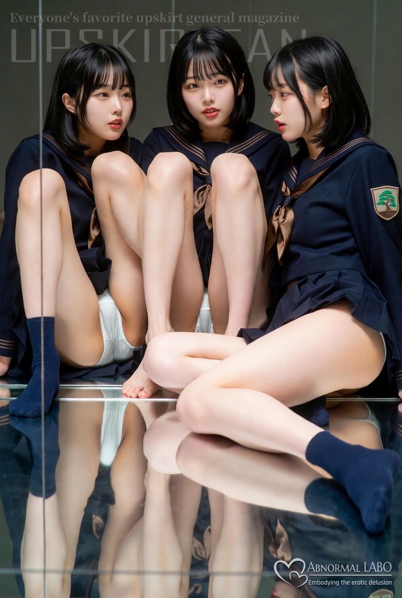 5組）鏡面パンチラ♡仲良し女子校生R15