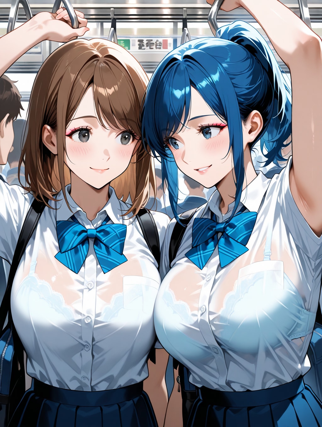 隙が多すぎる女子高生の通学風景