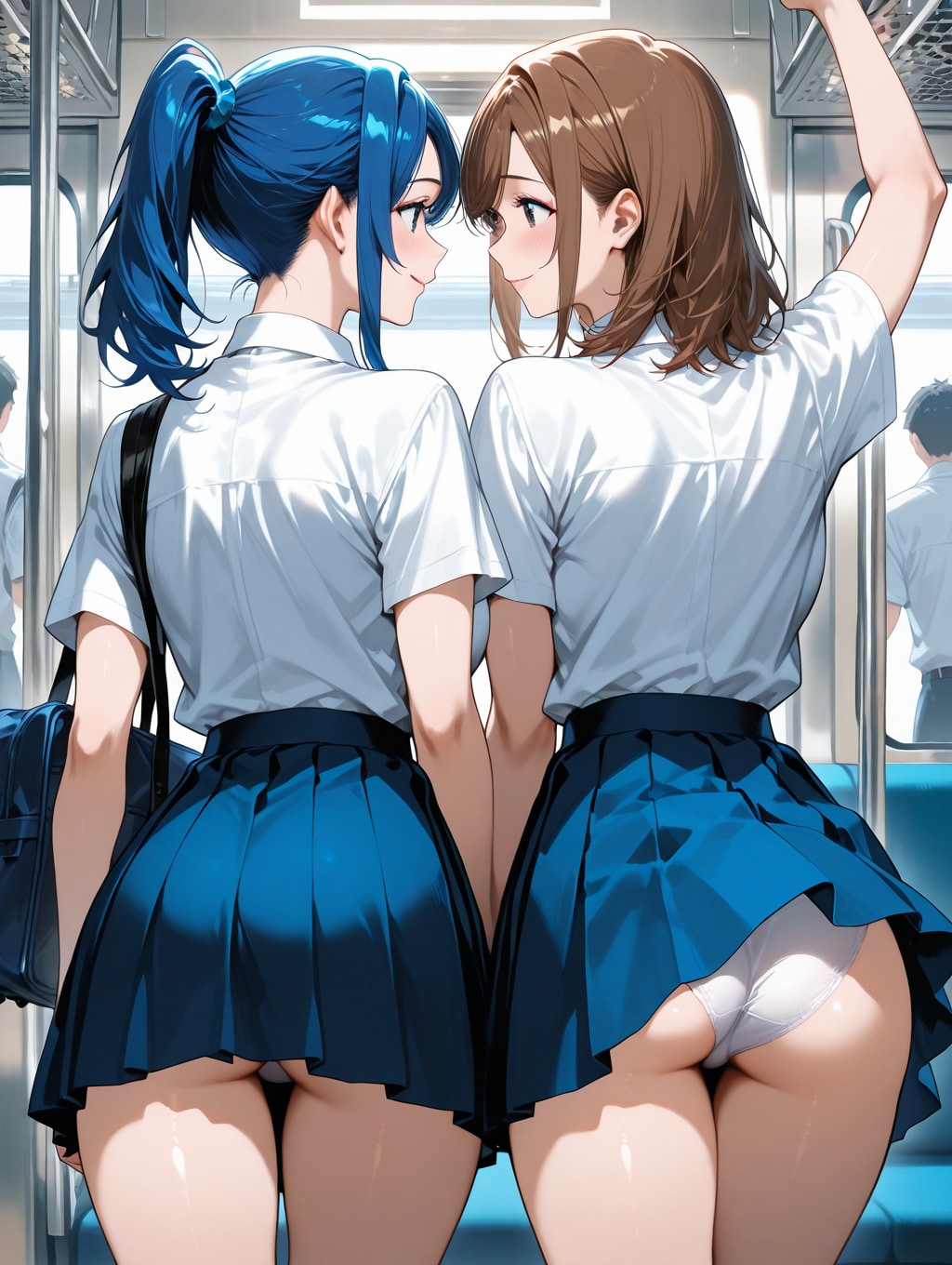 隙が多すぎる女子高生の通学風景