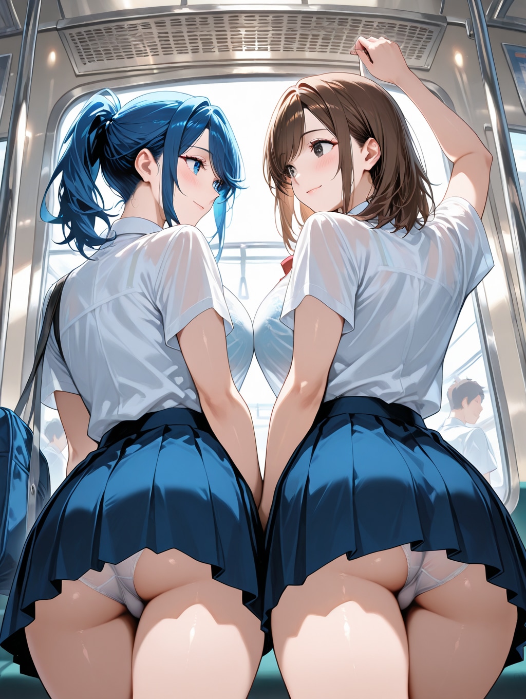 隙が多すぎる女子高生の通学風景