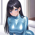 水色サテンスーツ 5枚目