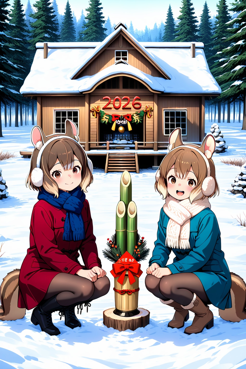 シルちゃんたちのお正月便り《おいでよ どうぶつの娘》