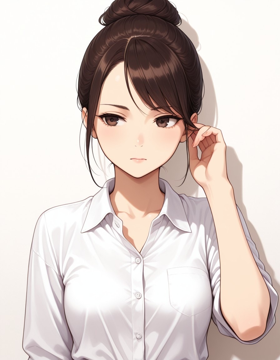 白シャツのお姉さん | の人気AIイラスト・グラビア