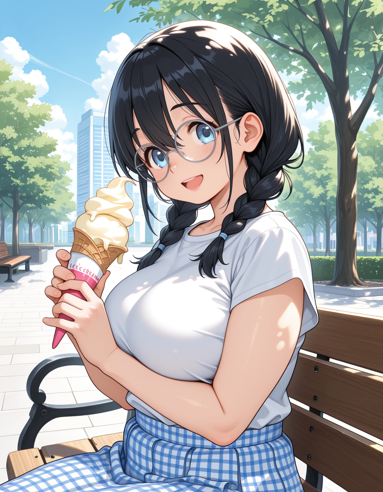 ベンチでひと休み