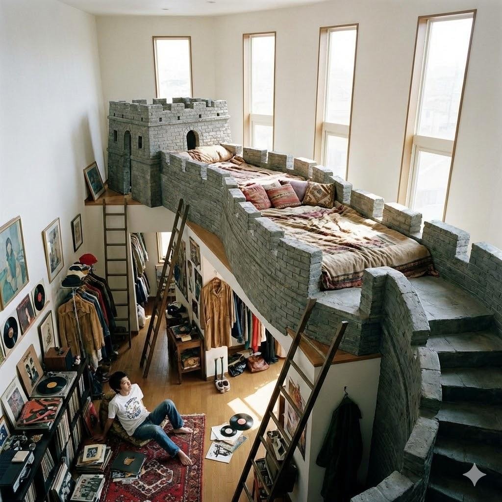 万里の長城のベッド