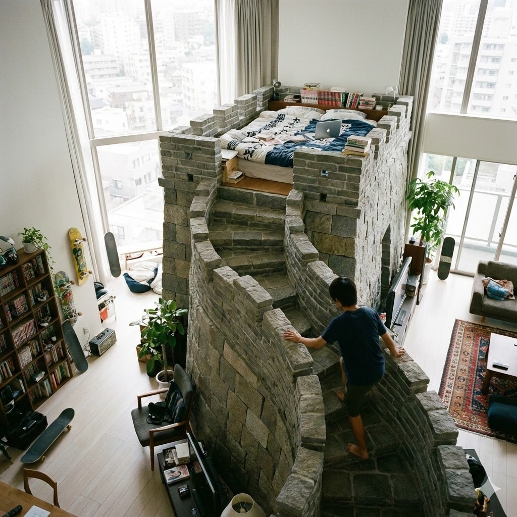 万里の長城のベッド