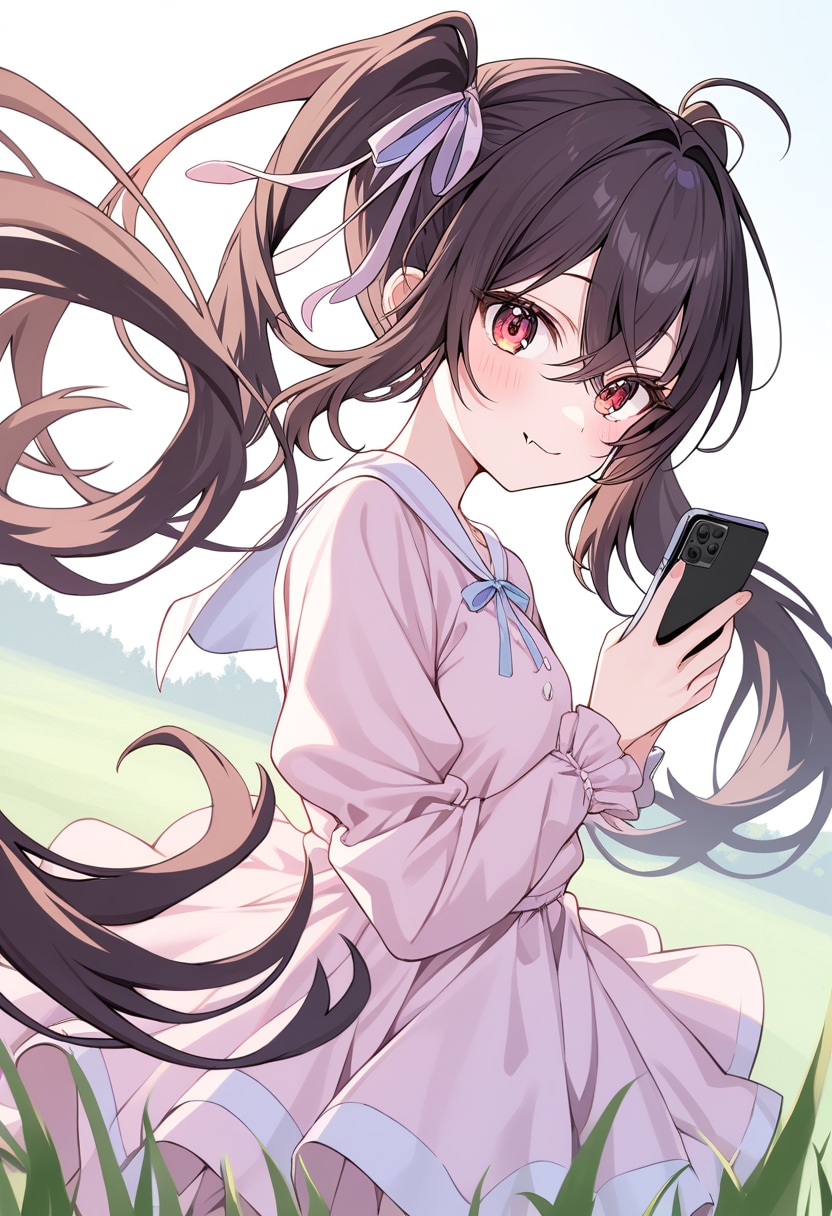 ふふ……なっ、あっ、すぐ既読つけちゃった！履歴見てたの気づかれないわよね？大丈夫よね？ | の人気AIイラスト・グラビア