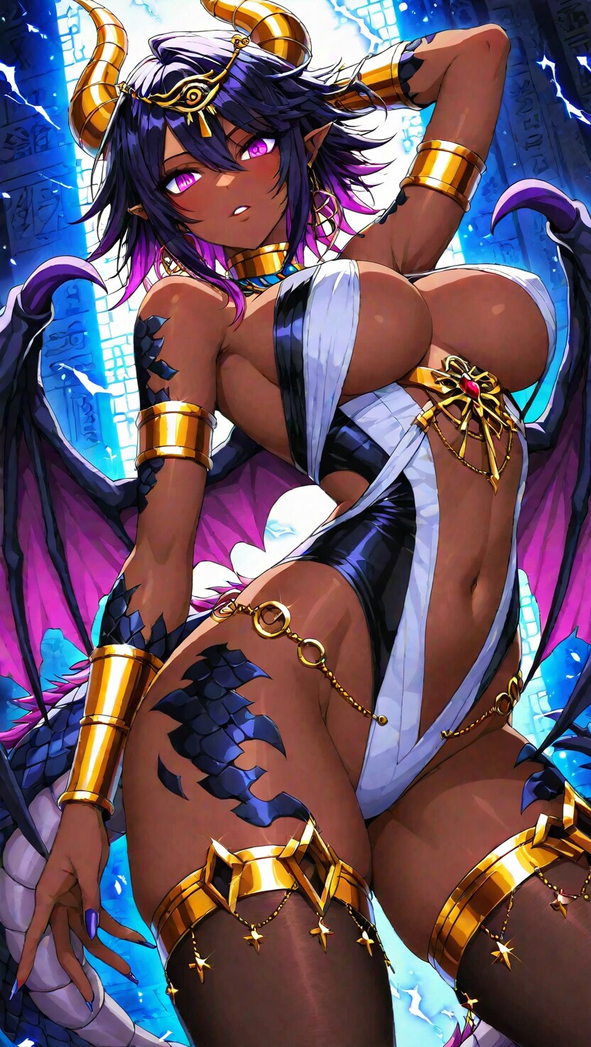 褐色肌の悪魔っ娘