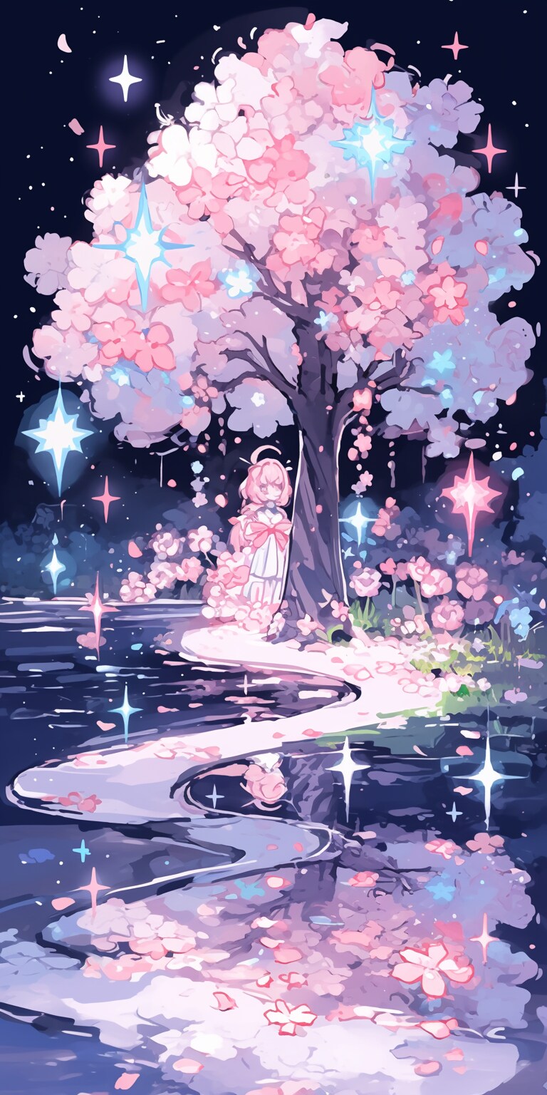 星夜桜
