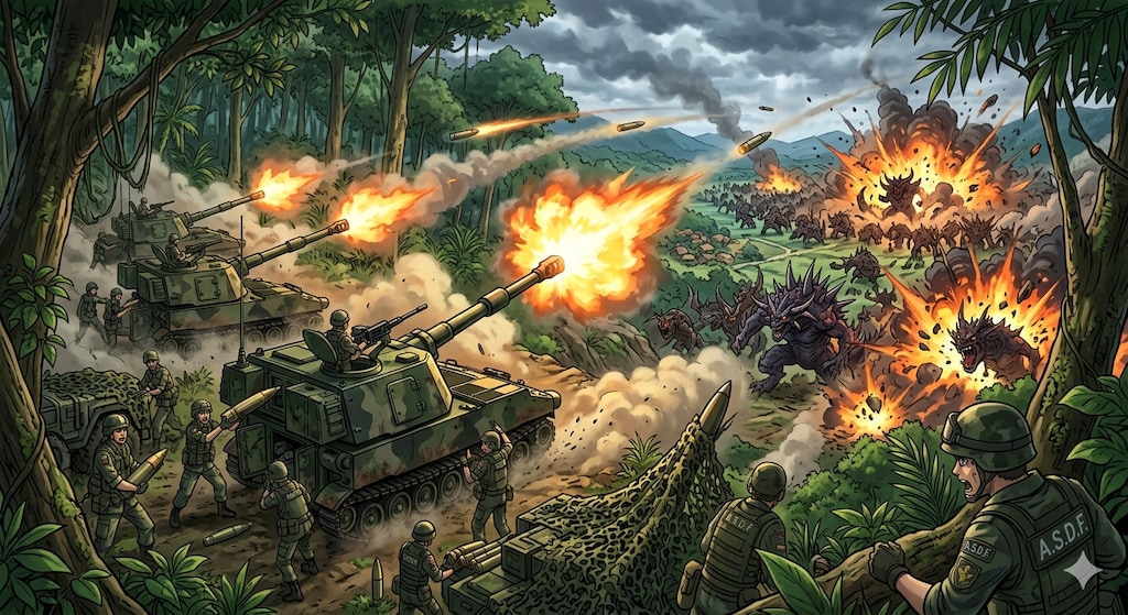 砲兵部隊による火力支援