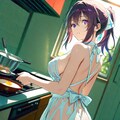 裸エプロン調理 2枚目