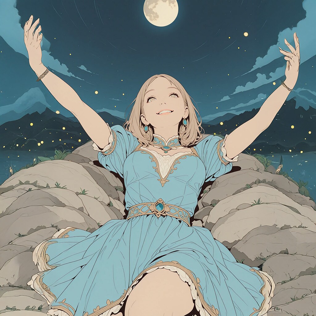 【酔っ払い】月を抱く | の人気AIイラスト・グラビア