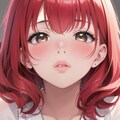 赤い髪の女の子　　「KISSしよう・・・・・いいよね・・・・・もうしちゃうもん・・・。」 3枚目