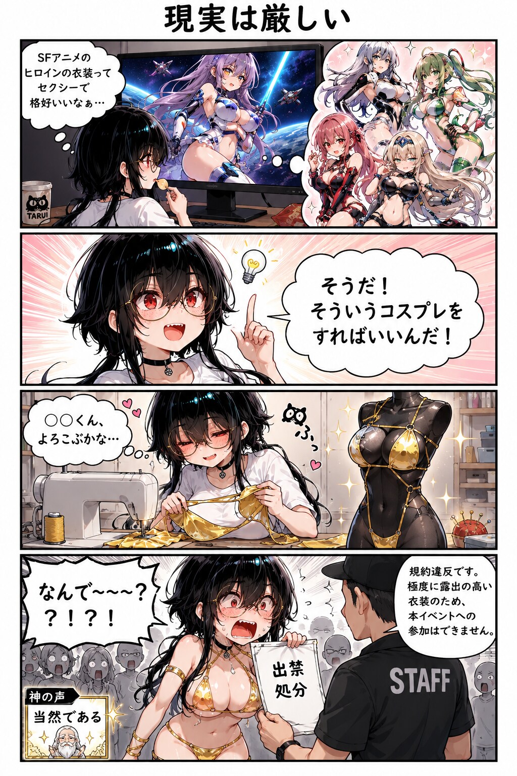（四コマ）現実は厳しい