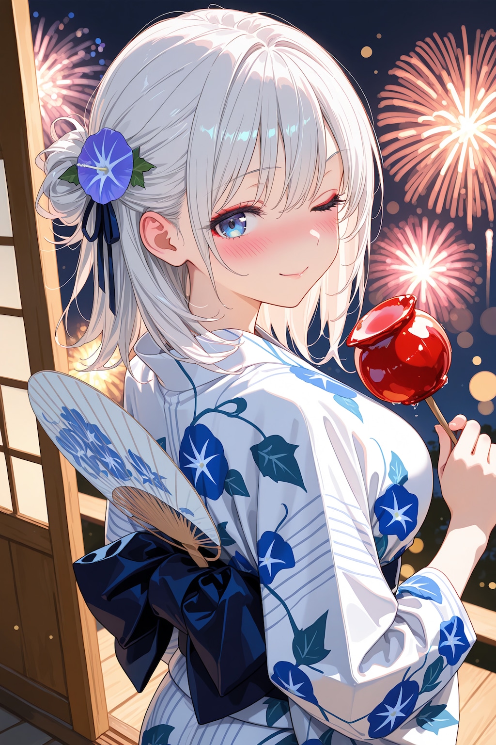 銀髪ちゃんと夏祭り