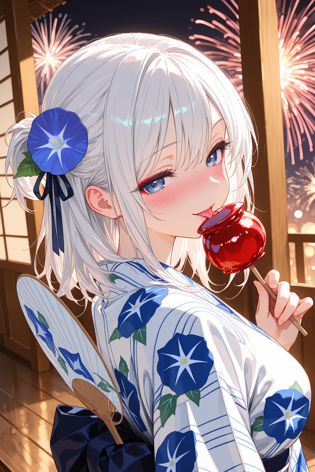 銀髪ちゃんと夏祭り