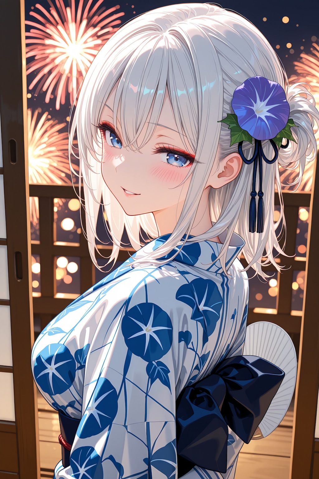 銀髪ちゃんと夏祭り