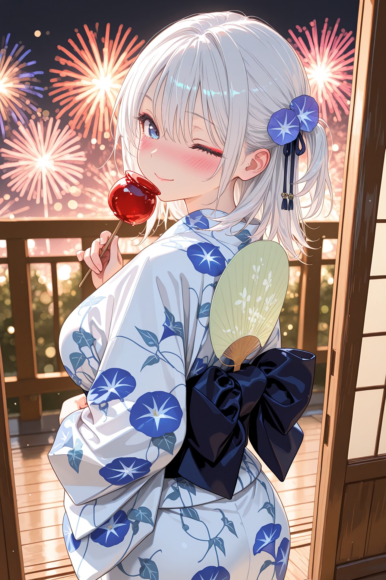 銀髪ちゃんと夏祭り | の人気AIイラスト・グラビア