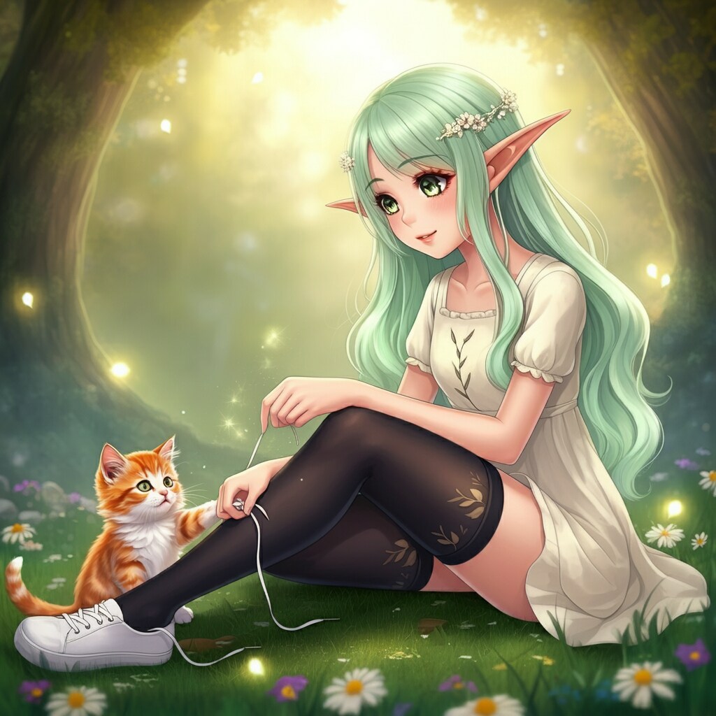 ミントグリーンの夢見る少女 | の人気AIイラスト・グラビア