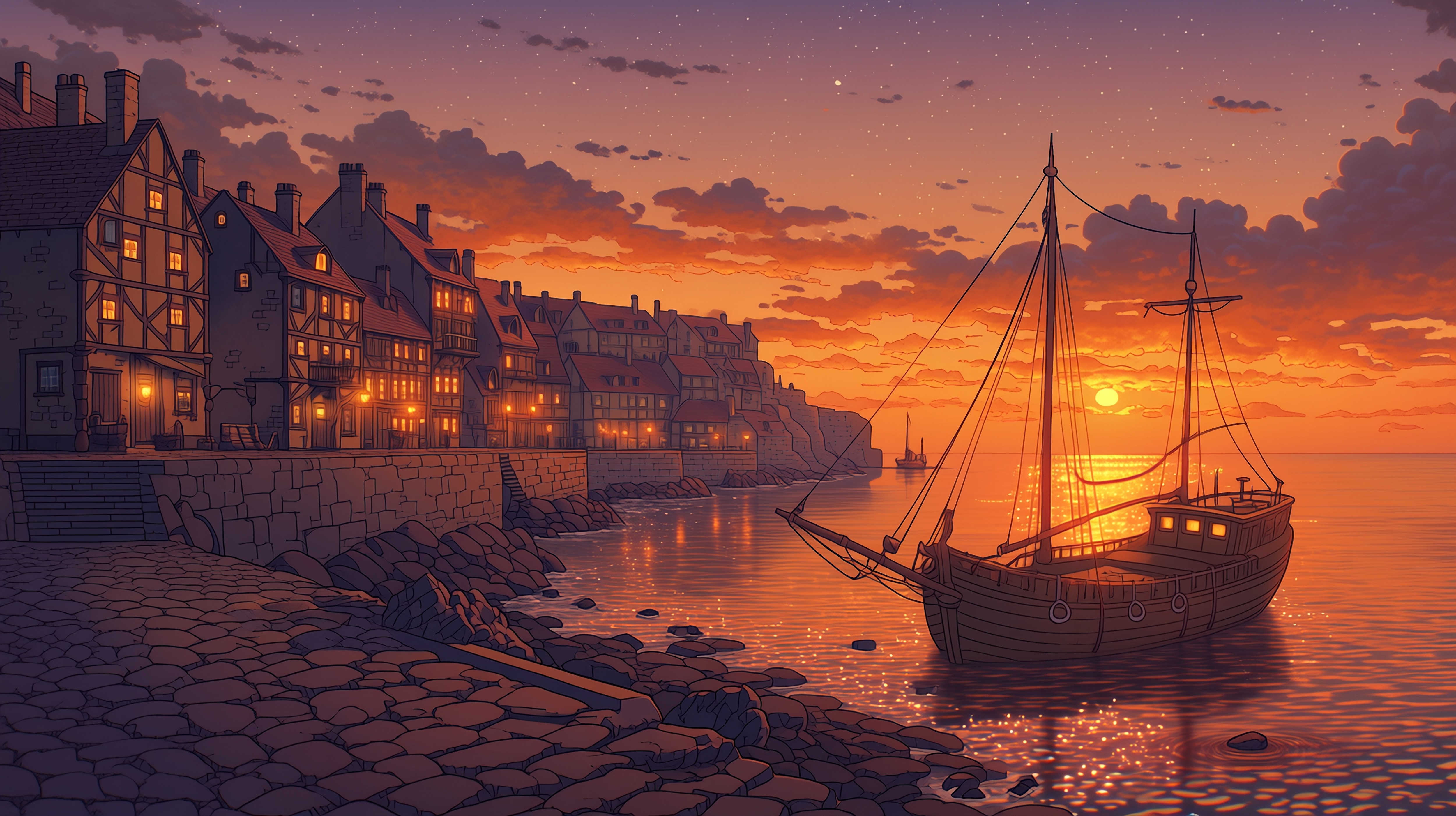 港の風景画展 | の人気AIイラスト・グラビア