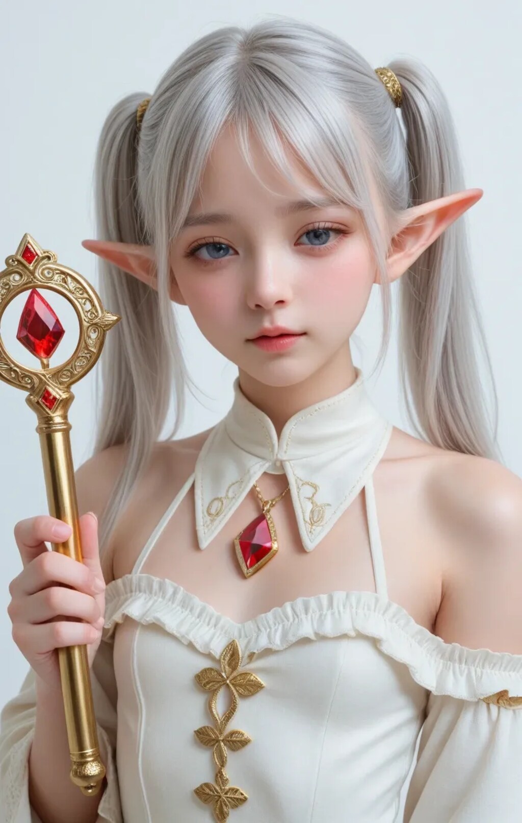 銀髪エルフメイジ
