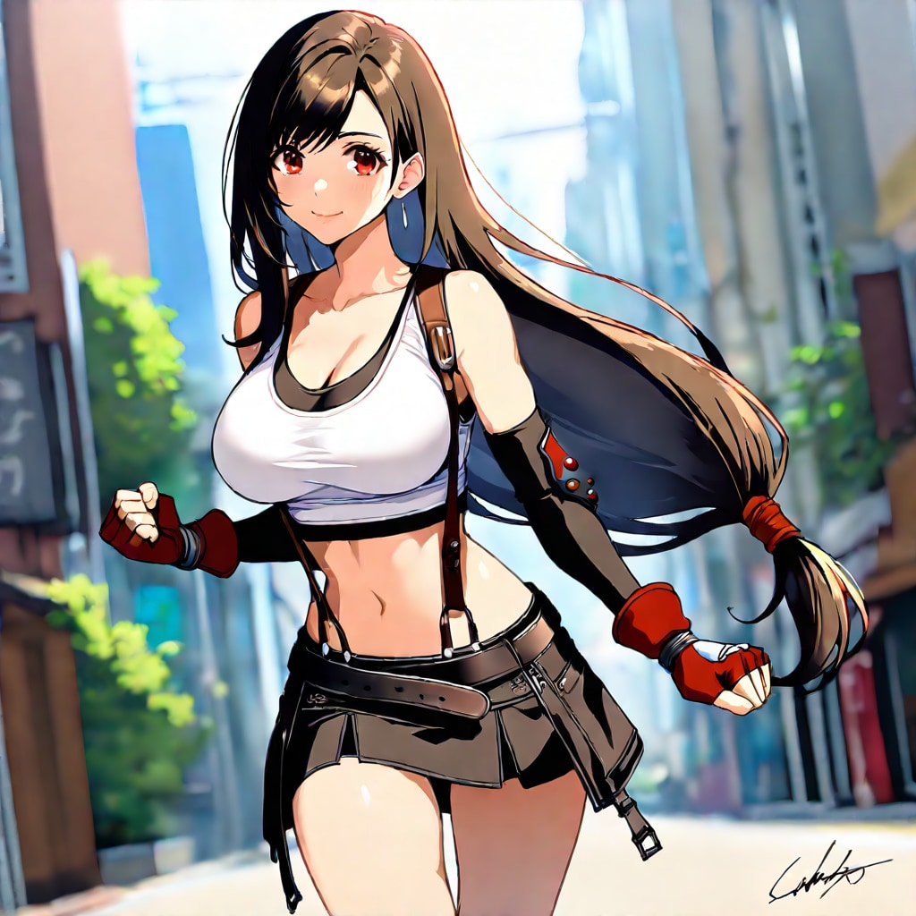 歩くティファ