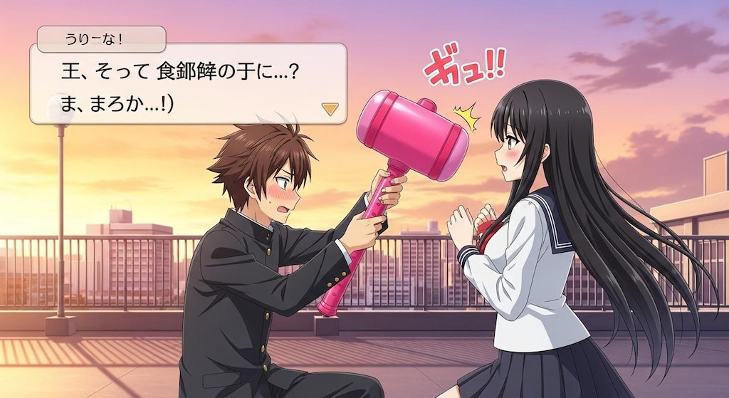 不適切な物を手に告白