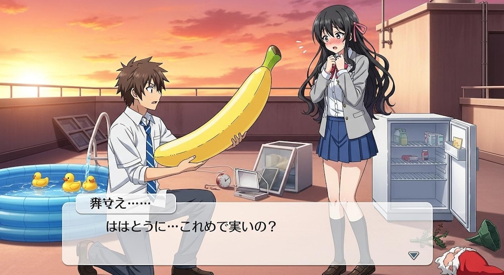 不適切な物を手に告白