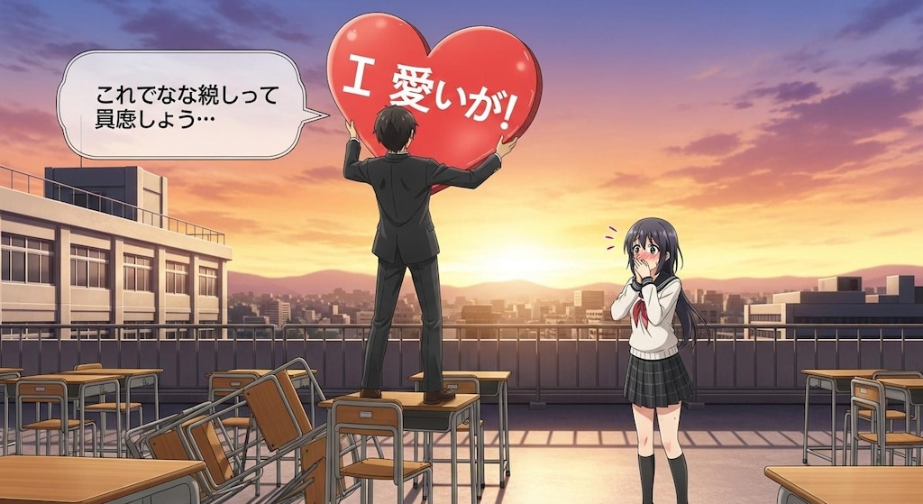 不適切な物を手に告白