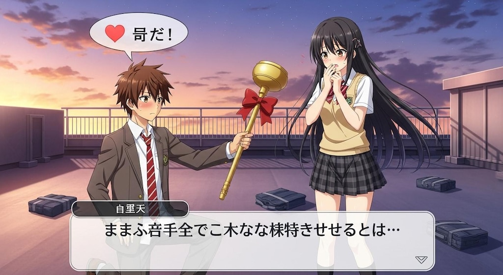 不適切な物を手に告白