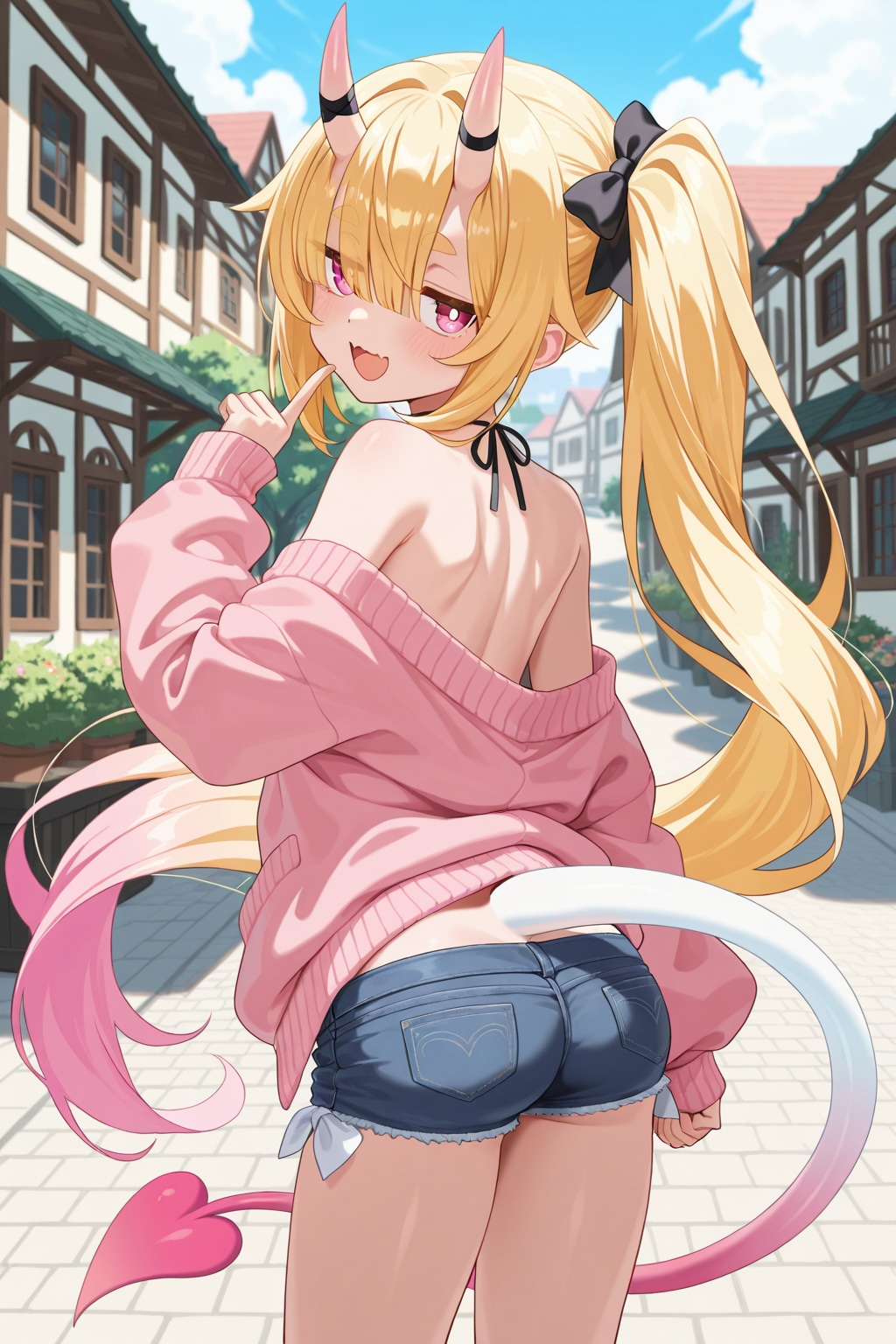 【借】挑発的な表情で見つめるギャルガキちゃん