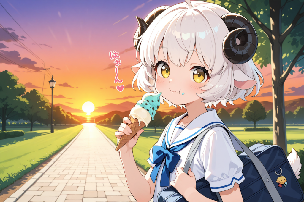下校中のメイちゃん